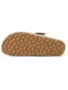 billowy Leren teenslippers bruin