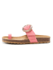 billowy Leren teenslippers lichtroze