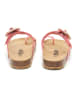billowy Leren teenslippers lichtroze