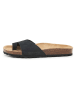 billowy Leren teenslippers zwart