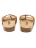 billowy Leren teenslippers lichtbruin