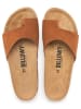 billowy Leren teenslippers lichtbruin