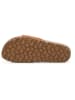 billowy Leren teenslippers lichtbruin