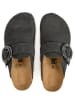billowy Leren clogs zwart