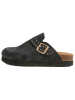 billowy Leren clogs zwart