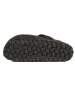 billowy Leder-Clogs in Schwarz