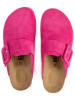 billowy Leder-Clogs in Pink