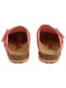 billowy Leder-Clogs in Rosa