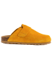 billowy Skórzane chodaki w kolorze żółtym