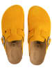 billowy Leren clogs geel