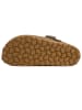 billowy Leren clogs bruin