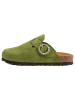 billowy Leren clogs groen