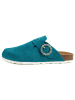 billowy Leren clogs turquoise