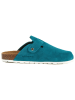 billowy Leren clogs turquoise