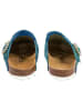 billowy Leren clogs turquoise
