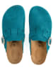 billowy Leren clogs turquoise