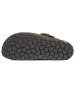 billowy Leder-Clogs in Anthrazit
