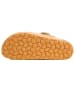 billowy Leder-Clogs in Beige