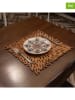 Violeta Home 6-delige set: placemats lichtbruin - (L)36 x (B)36 cm