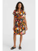 O'Neill Strandkleid "Cali" in Schwarz/ Orange/ Pink