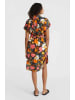 O'Neill Strandkleid "Cali" in Schwarz/ Orange/ Pink