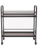 HouseVitamin Regał stojący w kolorze czarnym - 60 x 66,5 x 30 cm