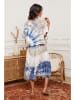 Joséfine Kleid in Beige/ Blau