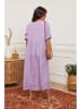 La Compagnie Du Lin Lniana sukienka "Gorginia" w kolorze fioletowym