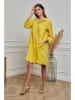 La Compagnie Du Lin Lniana sukienka "Hava" w kolorze żółtym