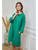La Compagnie Du Lin Lniana sukienka "Helvia" w kolorze zielonym