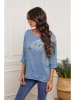 La Compagnie Du Lin Bluse "Julianna" in Blau