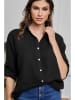 La Compagnie Du Lin Linnen blouse "Maeva" zwart