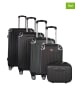 Geographical Norway 5-delige hardcase-trolleyset "Softless" antraciet