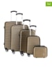 Geographical Norway 5tlg. Hardcase-Trolleyset "Salomun" in Khaki