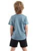 Denokids 2-delige outfit "Pirate Dinos" blauw