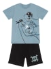 Denokids 2-delige outfit "Pirate Dinos" blauw