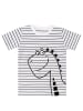 Denokids 2-częściowy zestaw "Dino Striped" w kolorze biało-czarnym