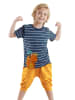 Denokids 2-delige outfit "Sailor Dino" donkerblauw/geel