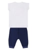 Denokids 2-delige outfit "Vehicles" wit/donkerblauw
