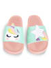 Denokids Slippers "Unicorn" lichtroze/turquoise