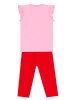 Denokids 2-delige outfit "Strawberry Cat" lichtroze/rood