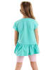 Denokids 2-delige outfit "Sea Bunny" turquoise/lichtroze