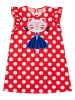 Denokids Sukienka "Polka Dot Kitty" w kolorze czerwonym