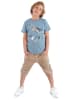 Denokids 2-delige outfit "Glider" lichtblauw/beige