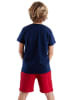 Denokids 2tlg. Outfit "Crusher" in Dunkelblau/ Rot