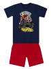 Denokids 2-delige outfit "Crusher" donkerblauw/rood