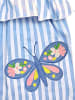 Denokids Sukienka "Butterfly" w kolorze błękitno-białym