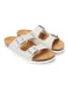 Mandel Slippers "Alberto" wit/zilverkleurig
