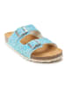 Mandel Slippers "Alberto" lichtblauw