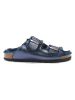 Mandel Slippers "Alberto" donkerblauw